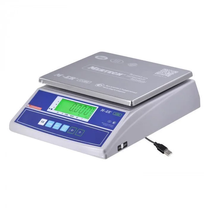 Mertech M-ER 326 AF Cube LCD USB фасовочные весы с двумя дисплеями Mertech M-ER 326 AF Cube LCD USB фасовочные весы с двумя дисплеями