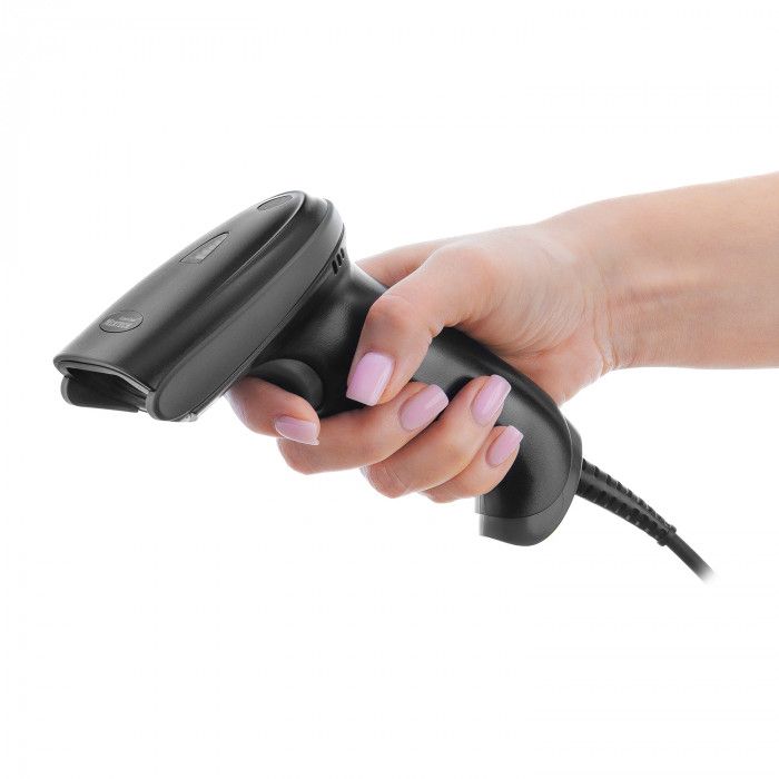 Mertech 2220 P2D USB, USB эмуляция RS232, black проводной сканер штрих-кода, фото