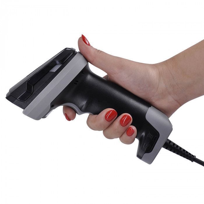 Mertech 2420 P2D USB, USB эмуляция RS232 black проводной сканер штрих-кода, фото