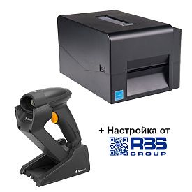 TSC TE310 комплект для печати дублей кодов маркировки с беспроводным сканером Newland HR3280-BT Marlin