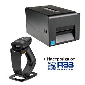 TSC TE310 комплект для печати дублей кодов маркировки с беспроводным сканером Newland HR3000-BT