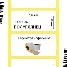 Термотрансферные этикетки Полуглянец 100x60 (500 шт, 40 вт)